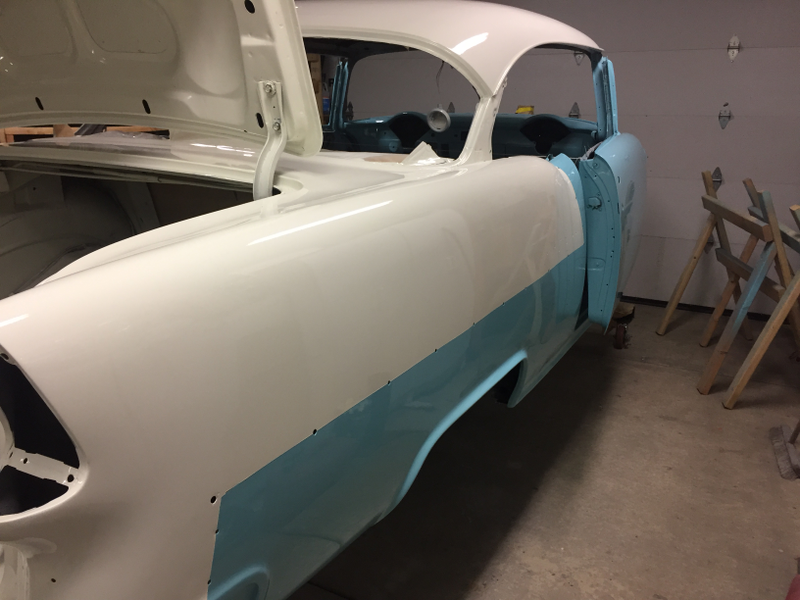 Illustration for article titled 1955 Chevy Bel Air Project Update- Body in full color!